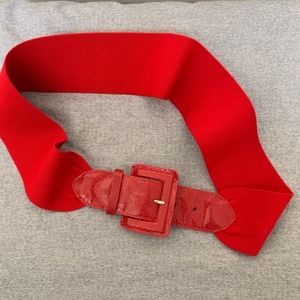 EUC Red Plus Size Elastic Belt